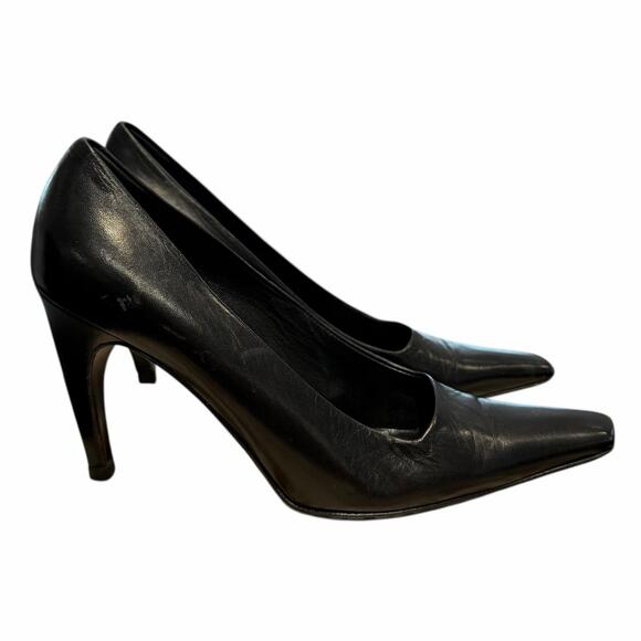 Prada Shoes - Vintage Prada Black Leather Heels Womens Size 38.5 / US 8.5 AS IS FLAWED